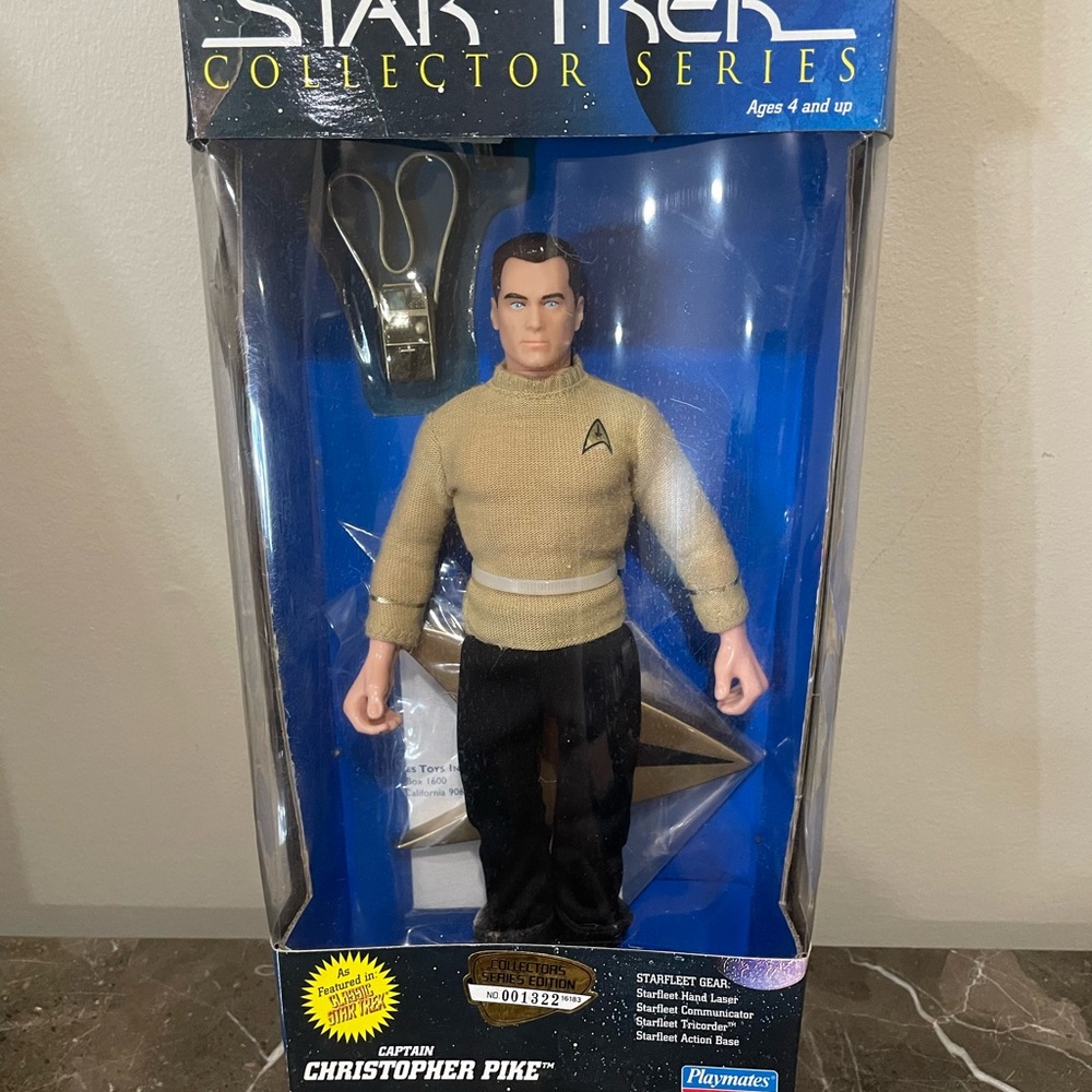 1996 Playmates Star Trek Captain Christopher Pike Federation Edition NRFB